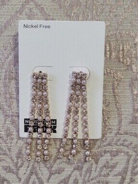 Nordstrom Pearl & Crystal Drop Earrings - White